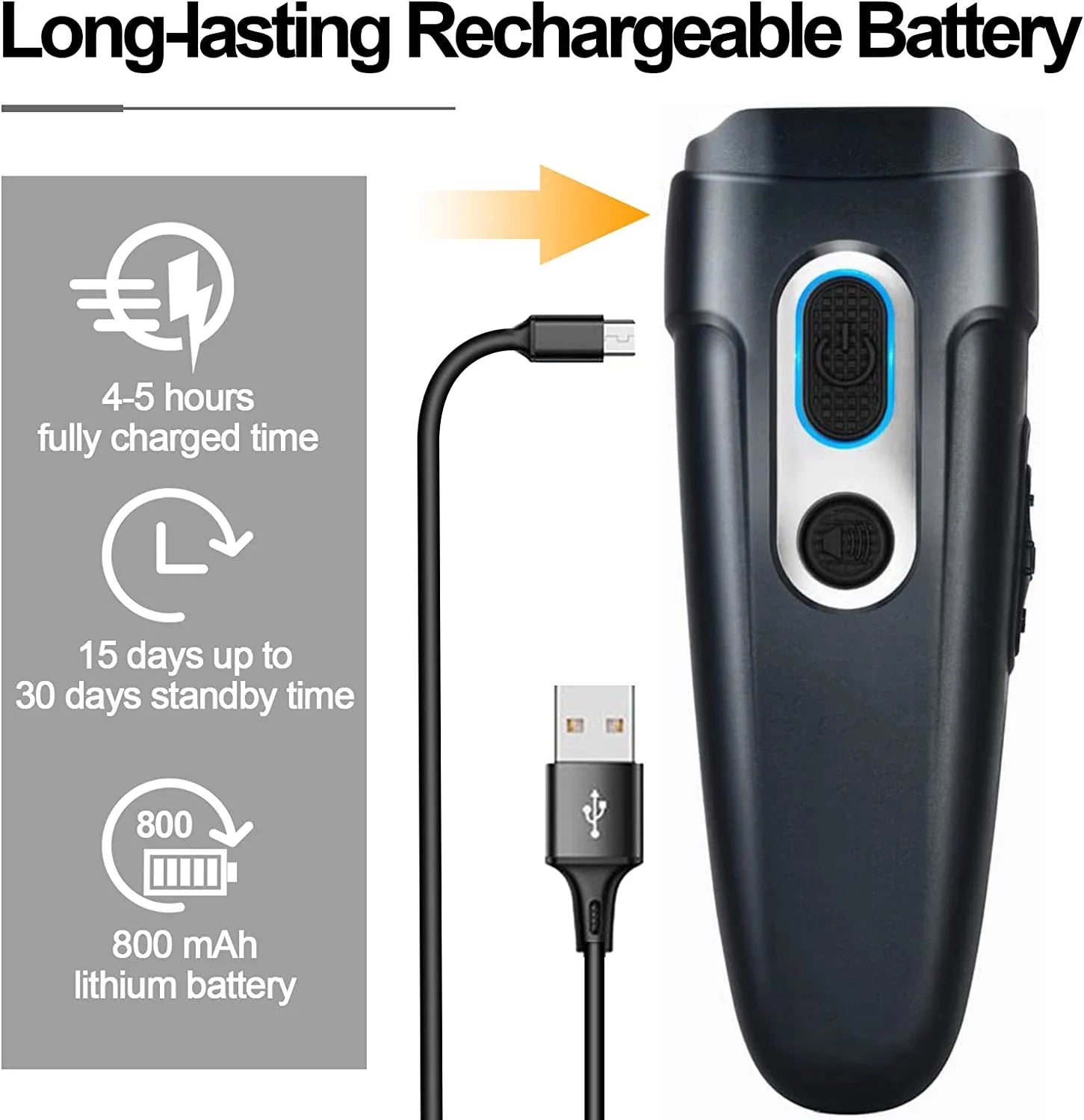 Dog Barking Control Devices Dual Sensor anti Barking Device, Ultrasonic Dog Bark Deterrent Rechargeable/Led Flashlight, Dog Barking Deterrent Dog Whistle with Dog Training Behavior Aids 25 Feet Range