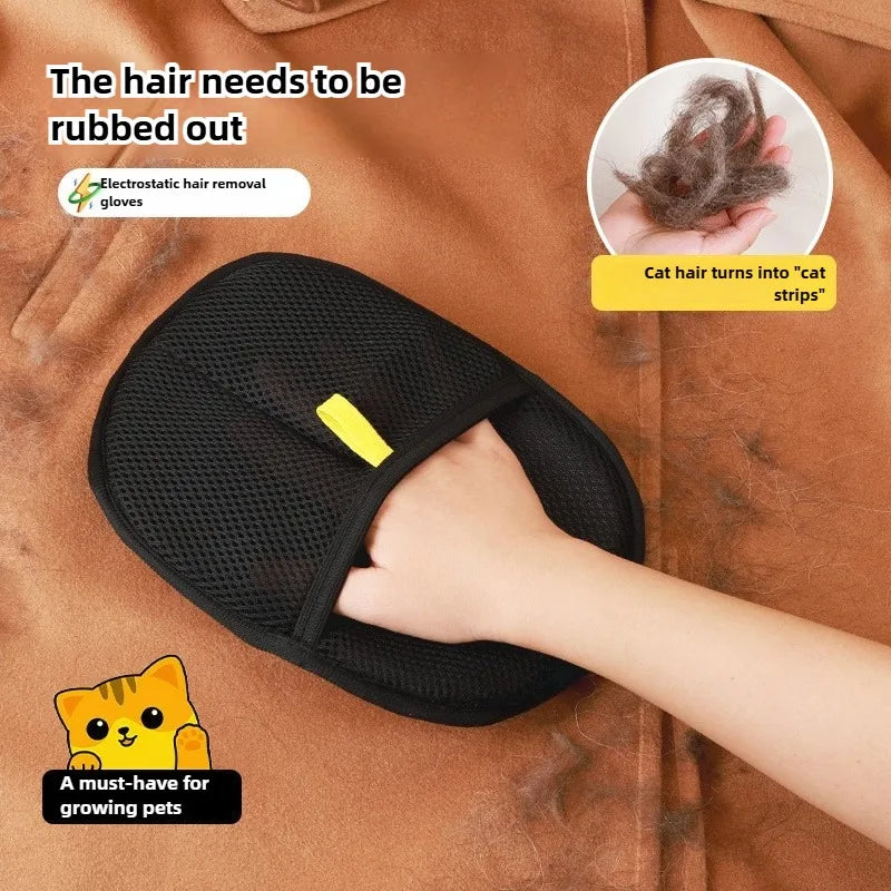 Dog Glove Brush Cat Hair Glove Wool Removal Glove Reusable Pet Hair Remover Grooming Mitt for Shedding Cats and Dogs